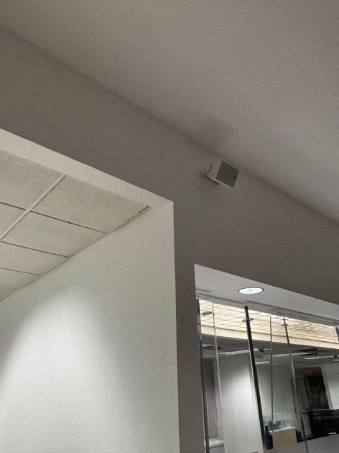 Repaired and finished interior drywall after Summit FS service